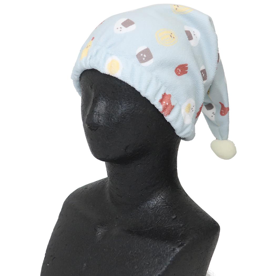 タオルキャップ ヘアドライタオル帽子 おにぎり ミントイン お風呂雑貨 海プール用品 メール便可