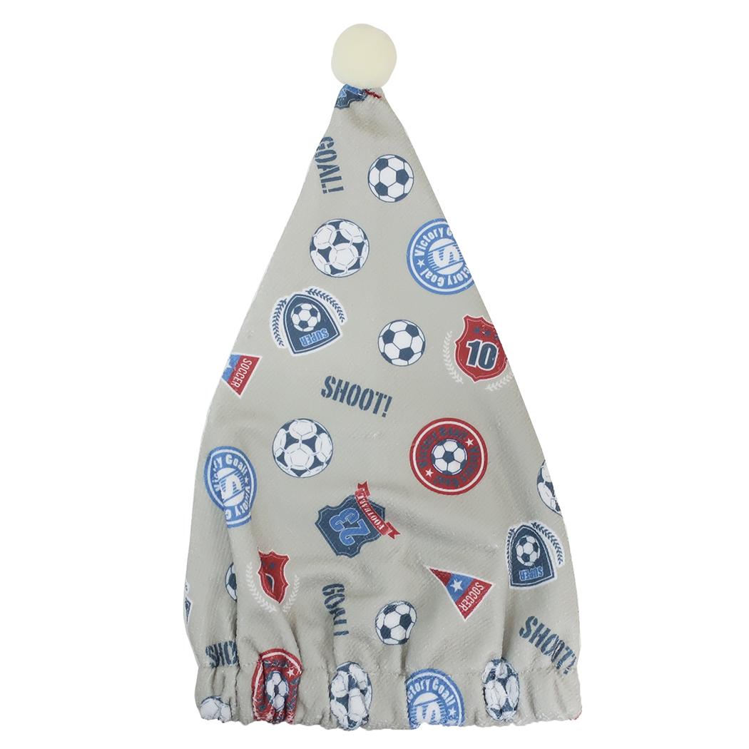 タオルキャップ ヘアドライタオル帽子 サッカー ミントイン お風呂雑貨 海プール用品 メール便可
