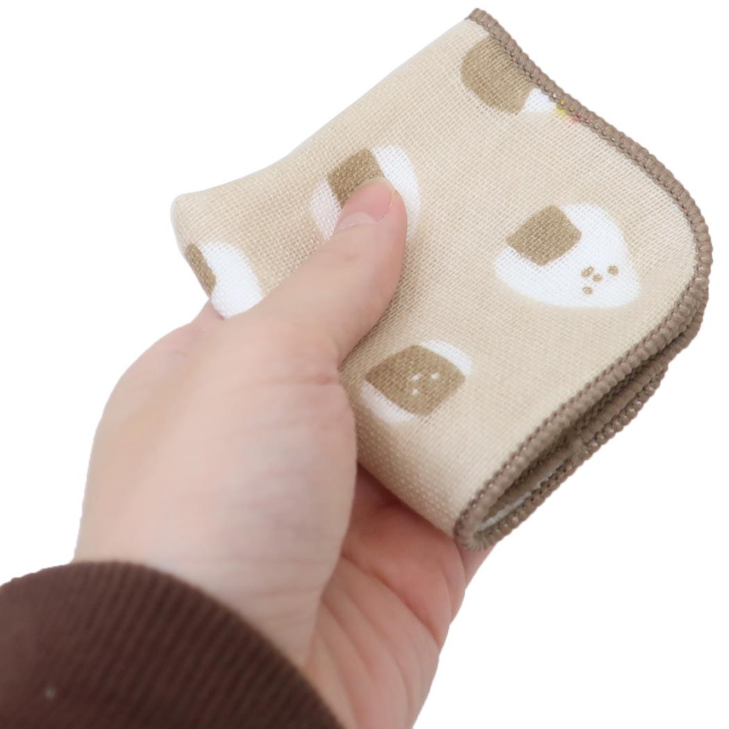 ガーゼミニミニタオル15cm ミニタオル おにぎり ミントイン 汗拭きタオル 新学期準備雑貨 メール便可