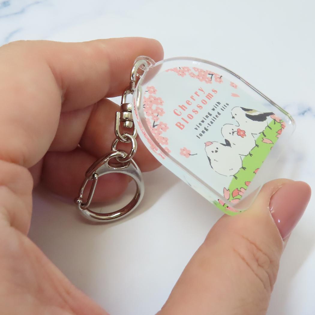 アクリルキーホルダー キーリング みるくと桜 ミントイン インバウンド お土産 和風 日本 メール便可