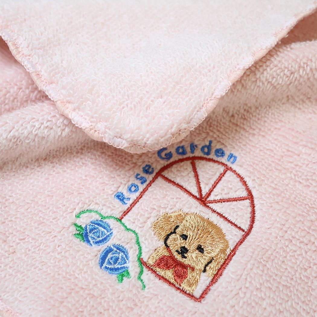 ミニタオル 花窓刺繍タオルハンカチ チョコ ミントイン