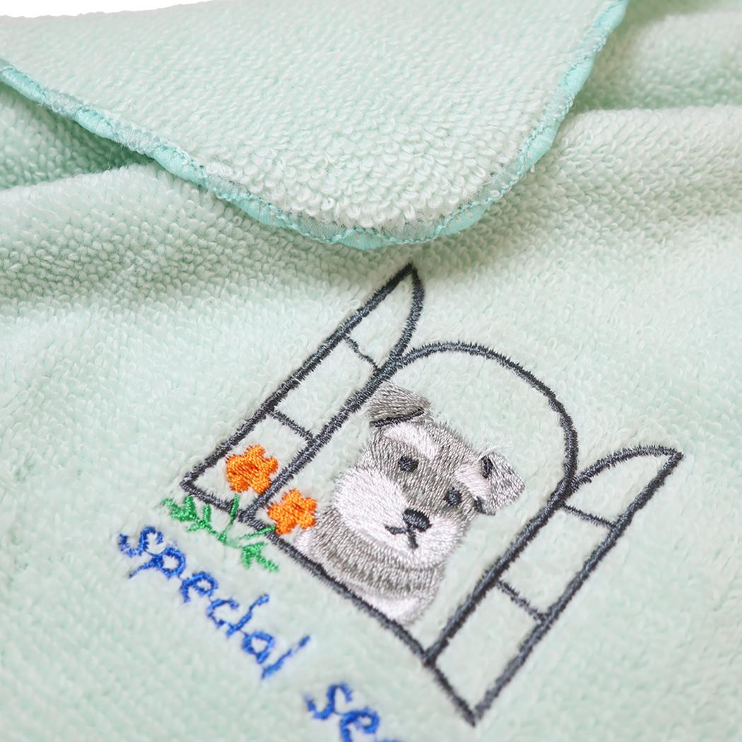 ミニタオル 花窓刺繍タオルハンカチ ルーク ミントイン