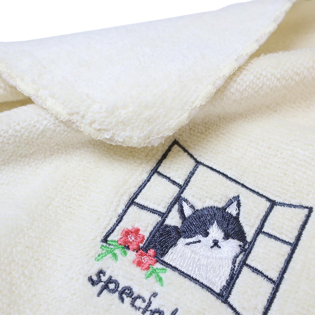 ミニタオル 花窓刺繍タオルハンカチ まめはち ミントイン