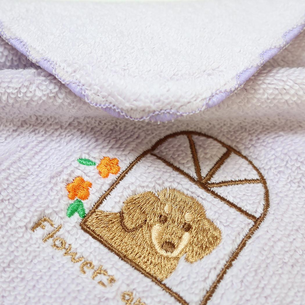 ミニタオル 花窓刺繍タオルハンカチ カール ミントイン