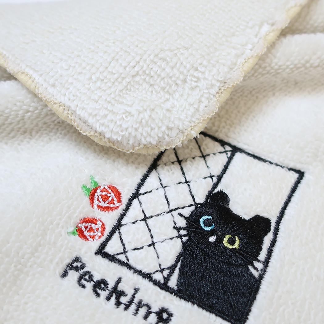 ミニタオル 花窓刺繍タオルハンカチ レオン ミントイン