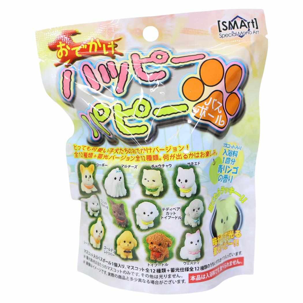 ハッピーパピーバスボール 全13種の内どれか1個 入浴剤 いぬ アドバンス 子供とお風呂 おもしろ 雑貨