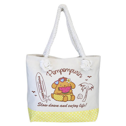 ポムポムプリン 手提げかばん ロープハンドルトートバッグ ギャル4 サンリオ 畑山商事
