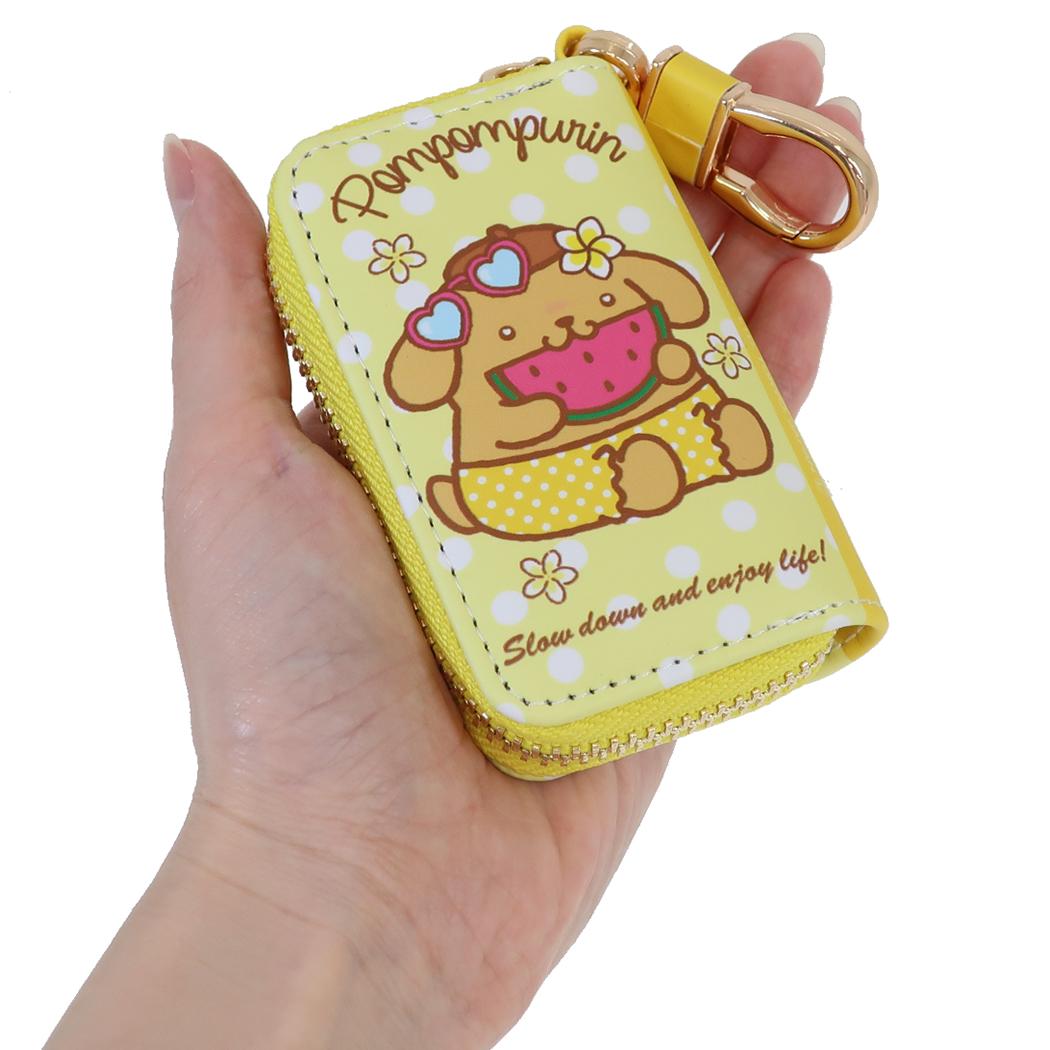 ポムポムプリン 鍵ケース スマートキーケース ギャル4 サンリオ 畑山商事