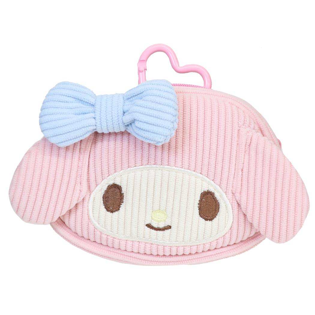 サンリオ ミニポーチ ハートカラビナ付き ミニフェイスポーチ コーデュロイ マイメロディ Sanrio 畑山商事