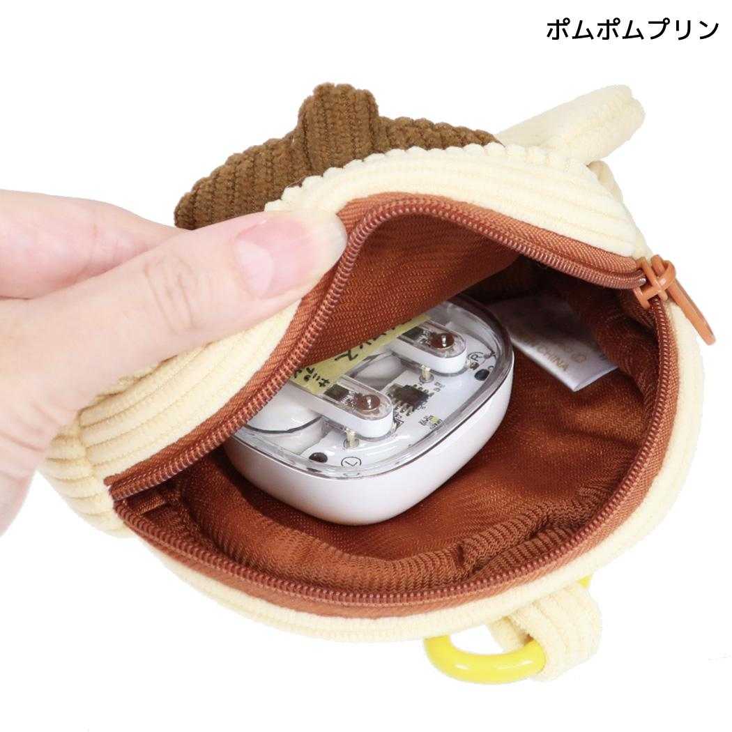 サンリオ ミニポーチ ハートカラビナ付き ミニフェイスポーチ コーデュロイ ポムポムプリン Sanrio 畑山商事