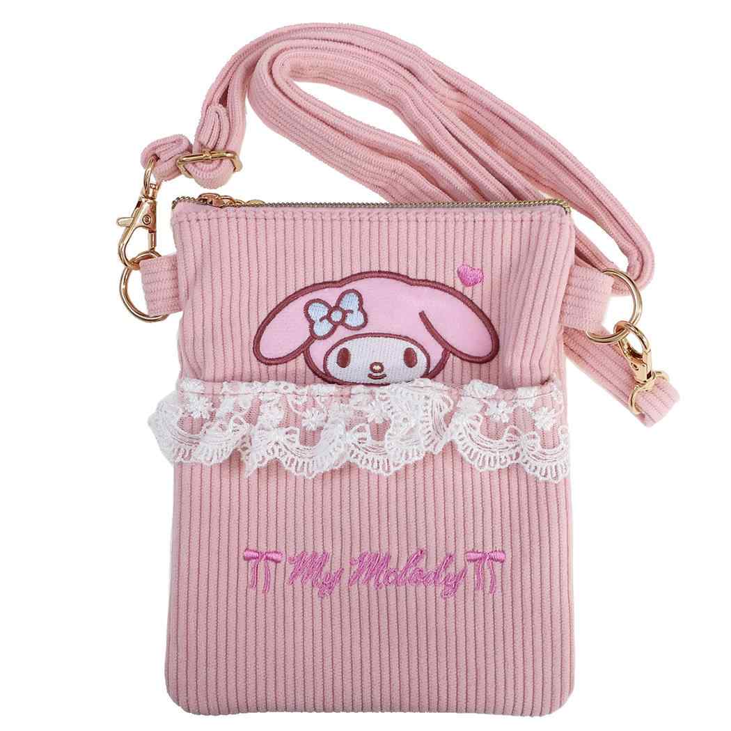 サンリオ ショルダーバッグ フリル付き ショルダー ポシェット コーデュロイ マイメロディ Sanrio 畑山商事