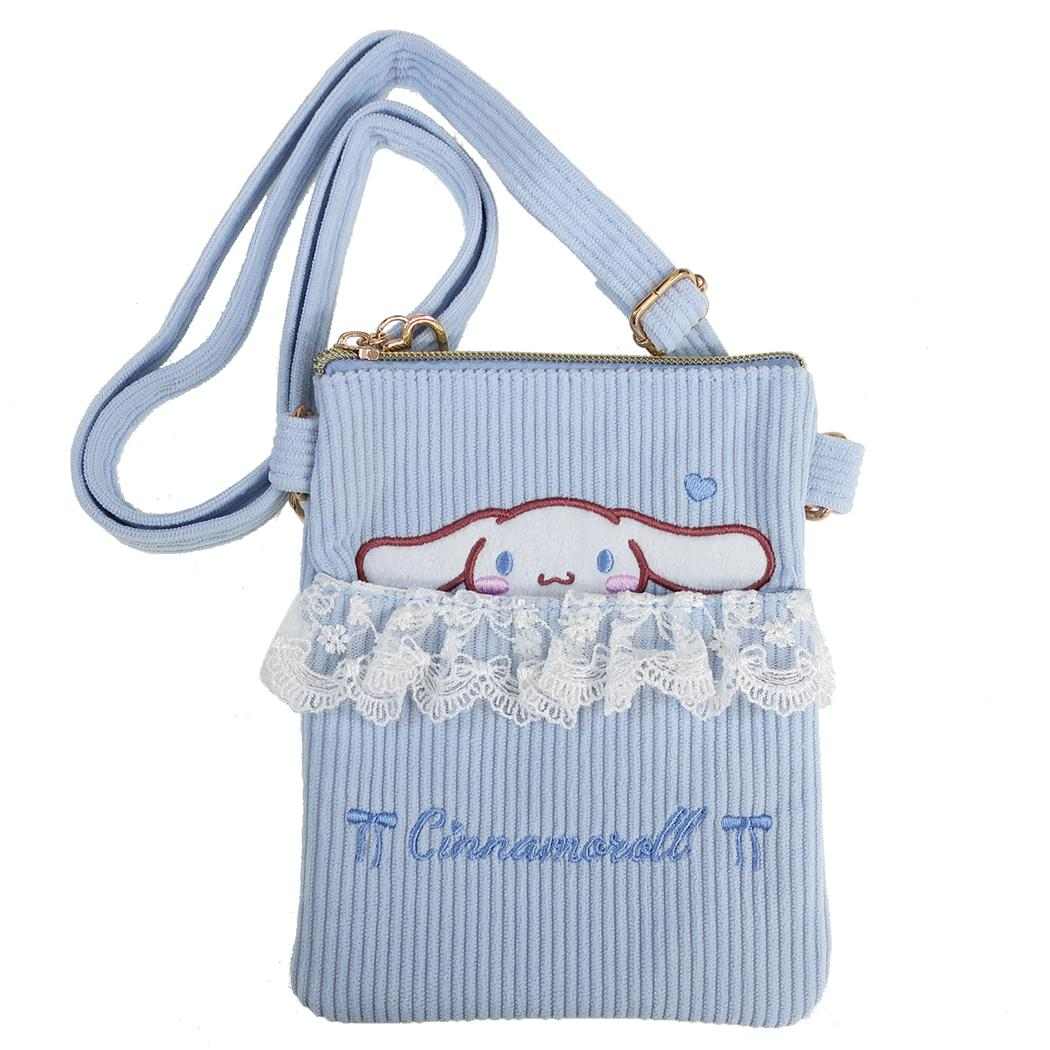サンリオ ショルダーバッグ フリル付き ショルダー ポシェット コーデュロイ シナモロール Sanrio 畑山商事