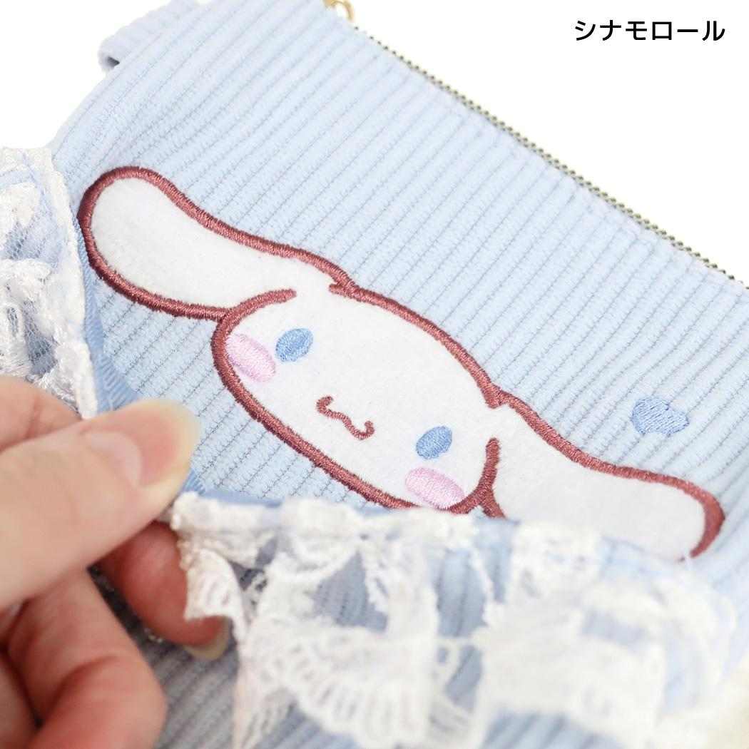 サンリオ ショルダーバッグ フリル付き ショルダー ポシェット コーデュロイ シナモロール Sanrio 畑山商事