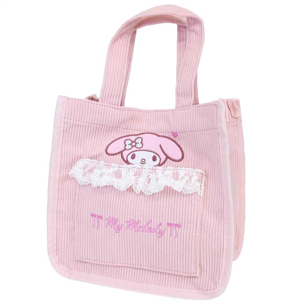 サンリオ ミニトート フリル付き ランチ トートバッグ コーデュロイ マイメロディ Sanrio 畑山商事