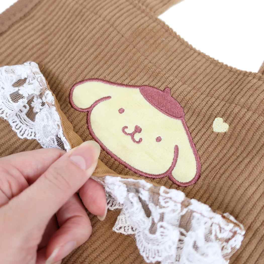 サンリオ ミニトート フリル付き ランチ トートバッグ コーデュロイ ポムポムプリン Sanrio 畑山商事