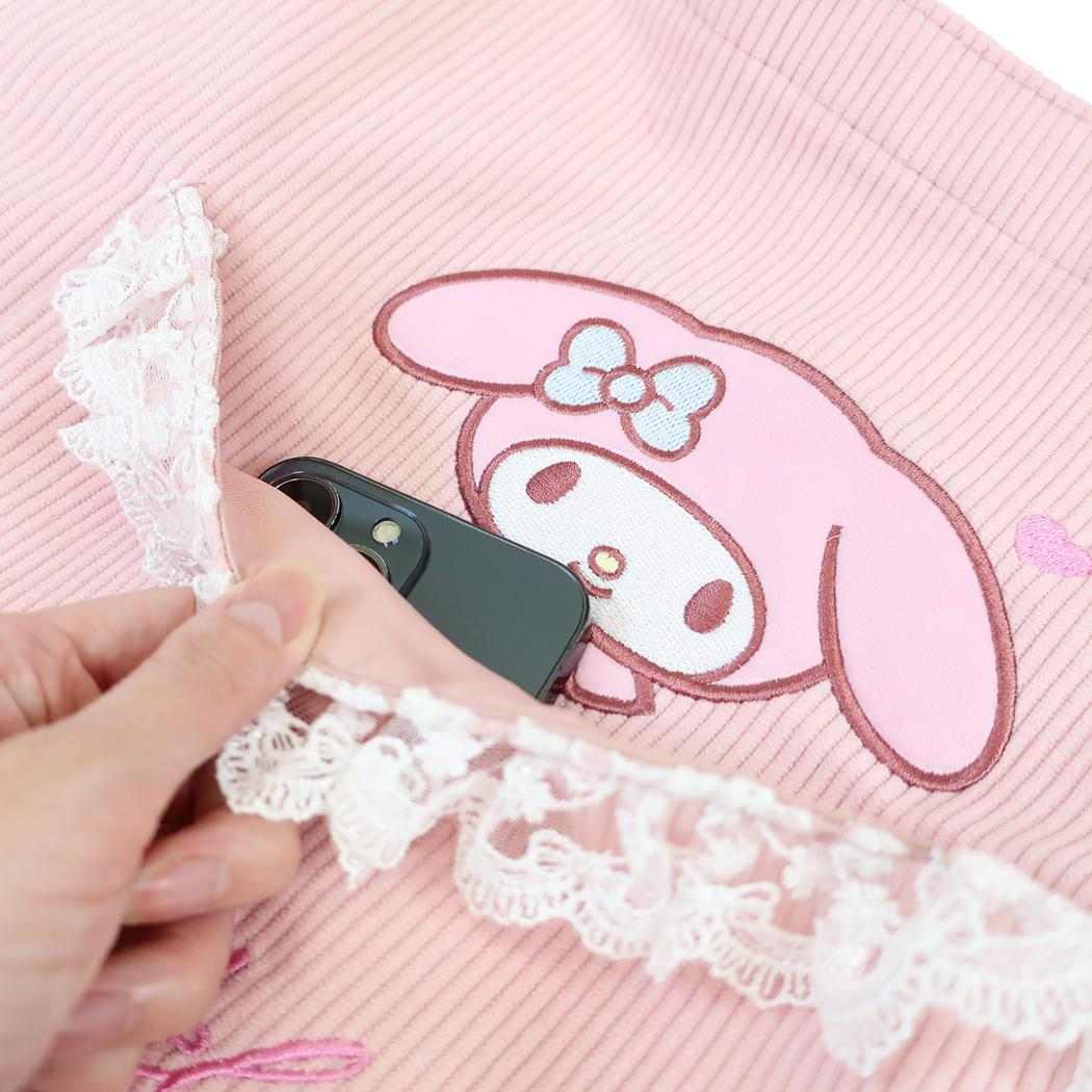 サンリオ 肩掛けカバン フリル付き トートバッグ コーデュロイ マイメロディ Sanrio 畑山商事