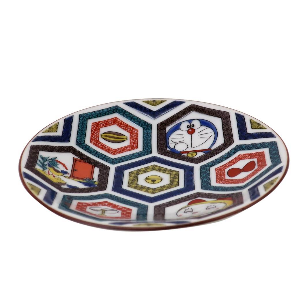 九谷焼 時代画風 小皿 ドラえもん 古久谷風/亀甲 金正陶器 和食器 ギフト 雑貨 通販