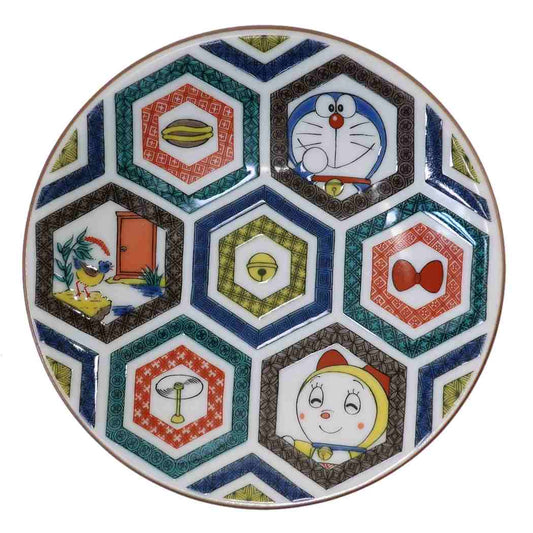 九谷焼 時代画風 小皿 ドラえもん 古久谷風/亀甲 金正陶器 和食器 ギフト 雑貨 通販