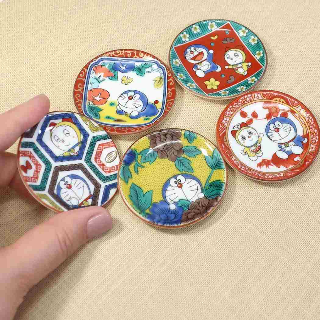 九谷焼 豆皿セット 小皿 ドラえもん 藤子F不二雄 金正陶器 ギフト和食器 アニメ