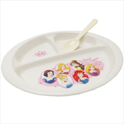 こども ランチプレート キッズ仕切り付き食事皿 ディズニープリンセス Forever a Princess ディズニー 金正陶器 女の子向け 日本製