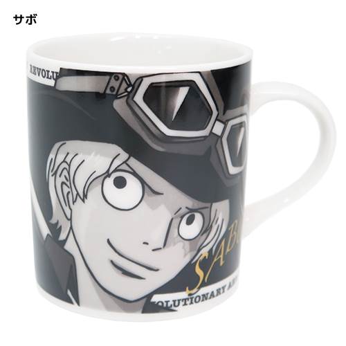 モノクロームマグ マグカップ ワンピース ルフィ チョッパー ゾロ サボ ロー ONE PIECE 金正陶器 日本製 磁器食器 アニメ
