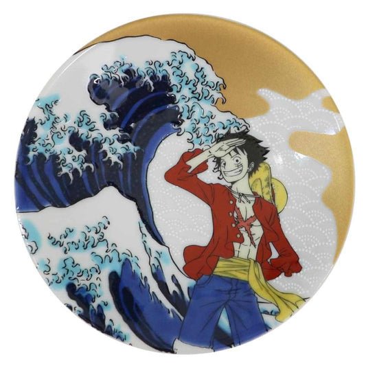 九谷焼 小皿 醤油皿 ワンピース 大波 ルフィ 少年ジャンプ 金正陶器 日本製 アニメ