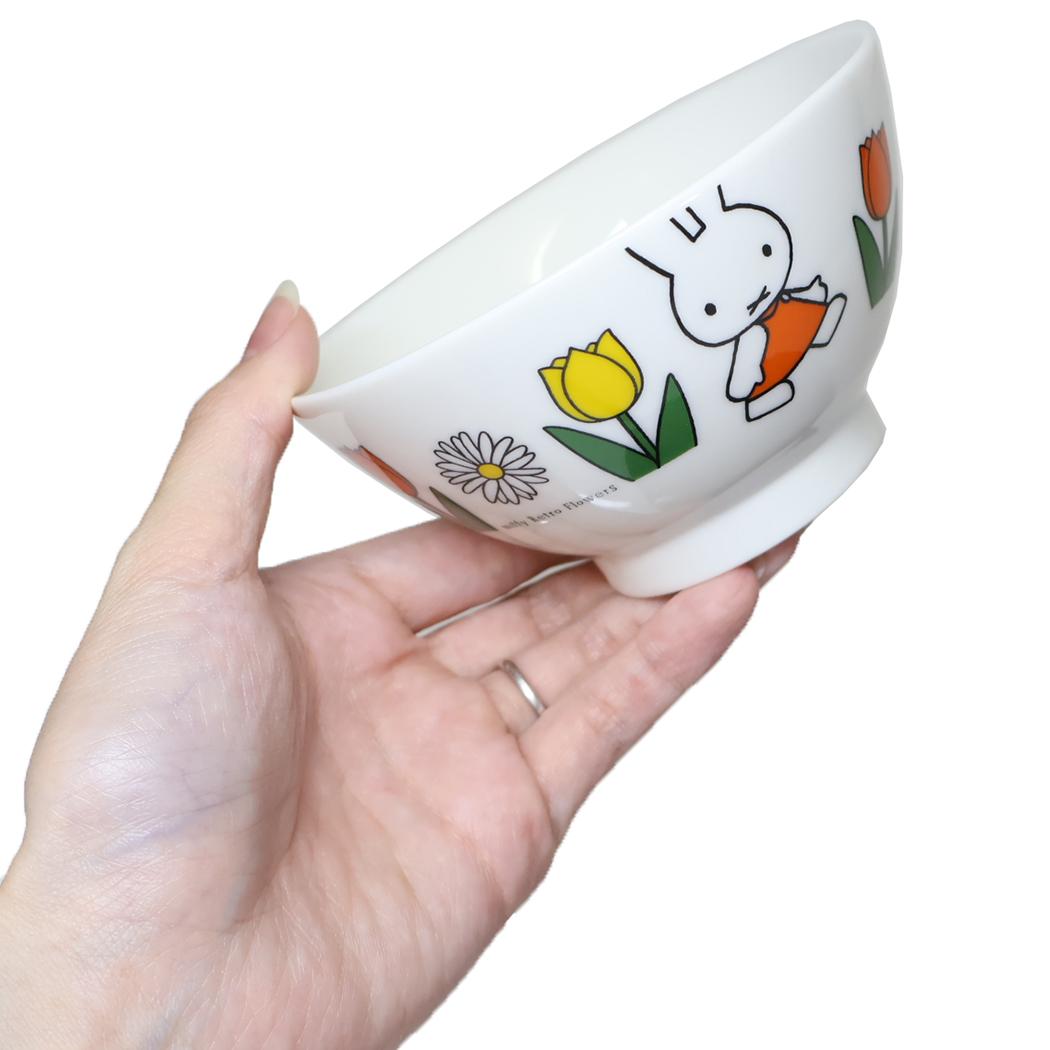 ミッフィー ライスボウル 茶碗 レトロフラワー ディックブルーナ 金正陶器 プレゼント ギフト 日本製 絵本キャラクター グッズ シネマコレクション