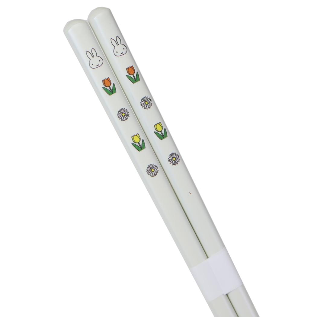 ミッフィー おはし 塗箸22.5cm レトロフラワー ディックブルーナ 金正陶器 日本製食器 絵本キャラクター グッズ メール便可 シネマコレクション