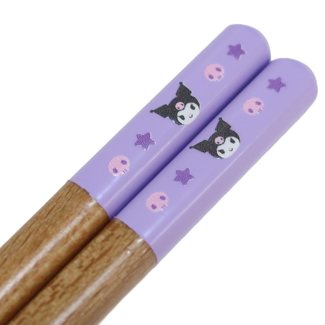 キャップカラー塗箸23cm おはし クロミ パープル サンリオ 金正陶器 日本製食器 メール便可