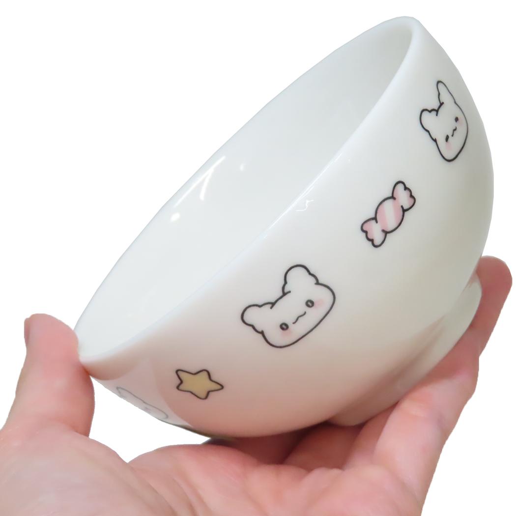 ライスボウル お茶碗 はなまるおばけ パステルPOP サンリオ 金正陶器 食器 かわいい