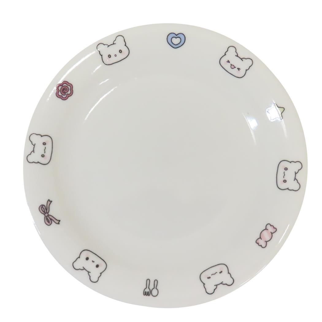 ケーキプレート 中皿 はなまるおばけ パステルPOP サンリオ 金正陶器 デザート皿 平皿 ケーキ皿