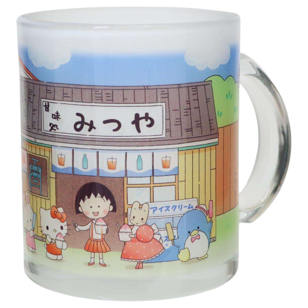 ガラスマグ マグカップ ちびまる子ちゃんxサンリオキャラクターズ みつや 金正陶器 プレゼント