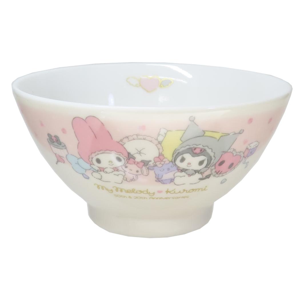 ライスボウル お茶碗 マイメロディ＆クロミ マイメロディ50th＆クロミ20th ピンク サンリオ 金正陶器 食器 かわいい