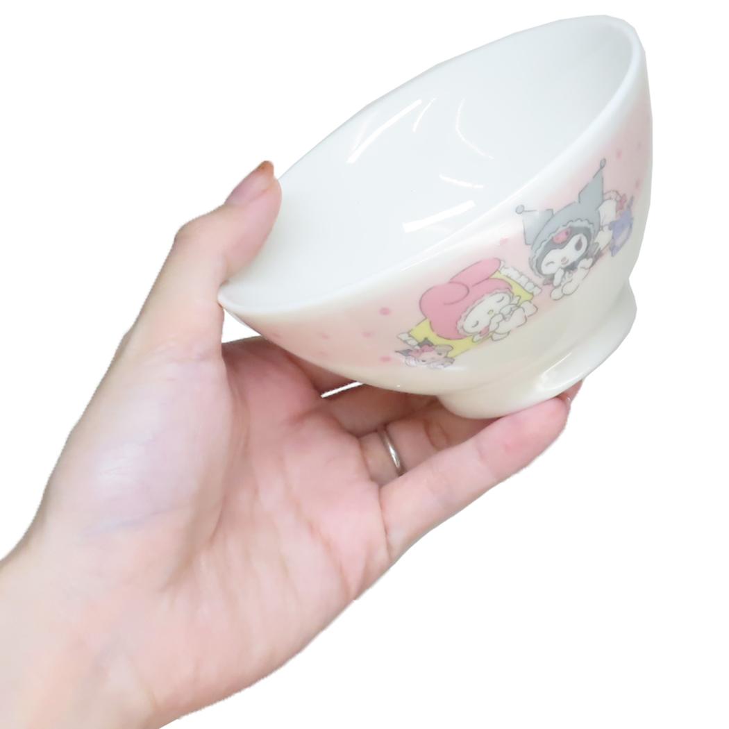 ライスボウル お茶碗 マイメロディ＆クロミ マイメロディ50th＆クロミ20th ピンク サンリオ 金正陶器 食器 かわいい
