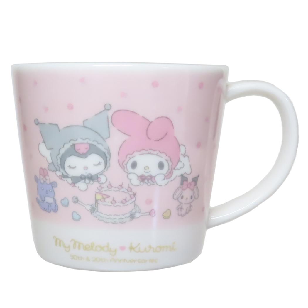 磁器製マグ マグカップ マイメロディ＆クロミ マイメロディ50th＆クロミ20th ピンク サンリオ 金正陶器 プレゼント ギフト 食器