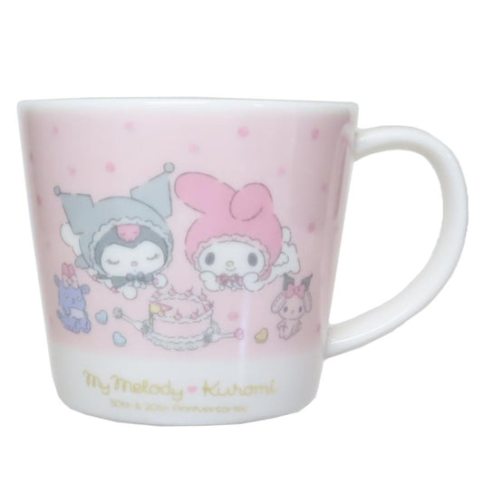 磁器製マグ マグカップ マイメロディ＆クロミ マイメロディ50th＆クロミ20th ピンク サンリオ 金正陶器 プレゼント ギフト 食器