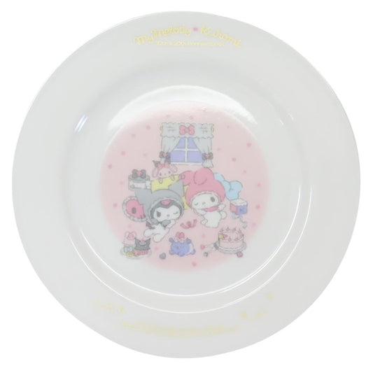 プレート 中皿 マイメロディ＆クロミ マイメロディ50th＆クロミ20th ピンク サンリオ 金正陶器 食器 かわいい