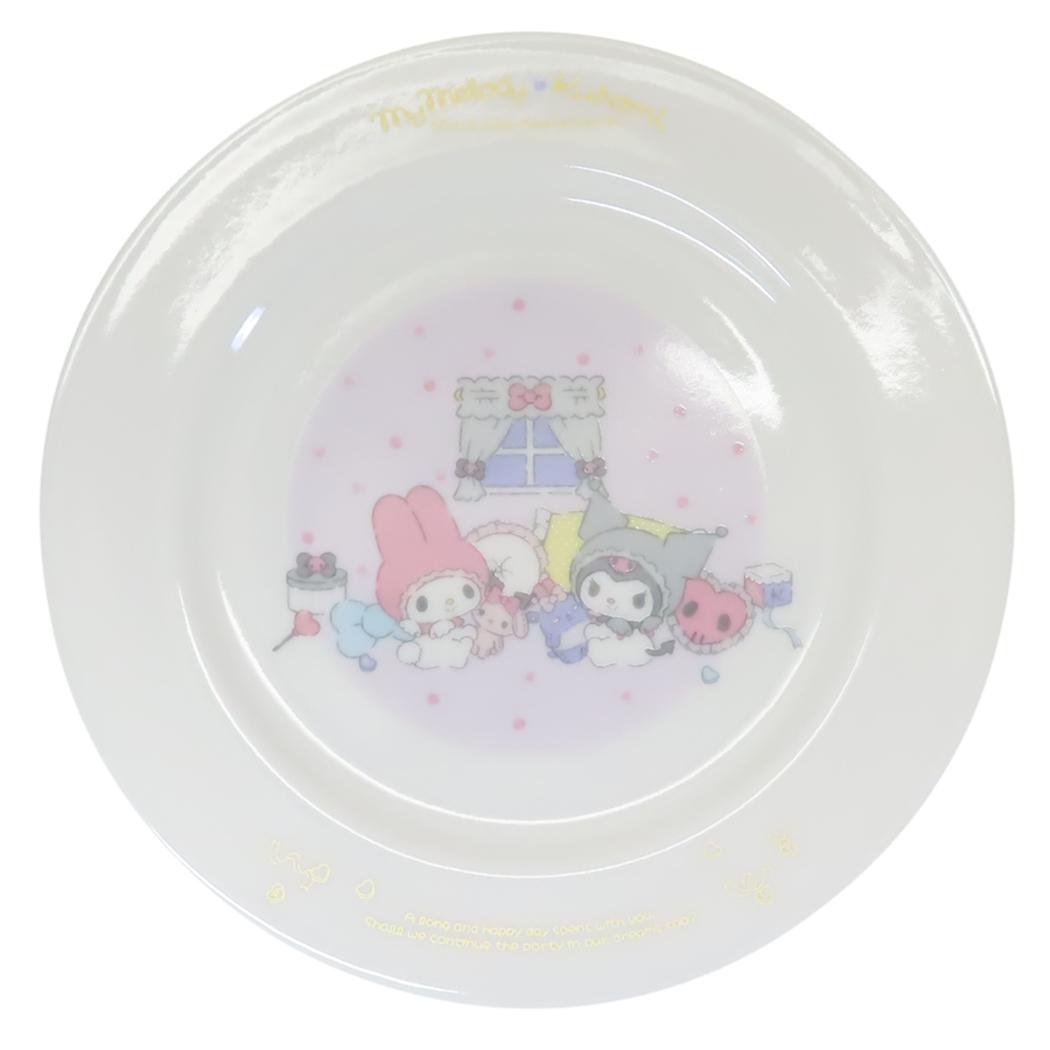 プレート 中皿 マイメロディ＆クロミ マイメロディ50th＆クロミ20th パープル サンリオ 金正陶器 食器 かわいい