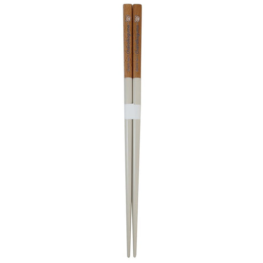 レッグカラー塗箸22.5cm おはし リラックマ チャイロイコグマ ベージュ サンエックス 金正陶器 日本製 メール便可