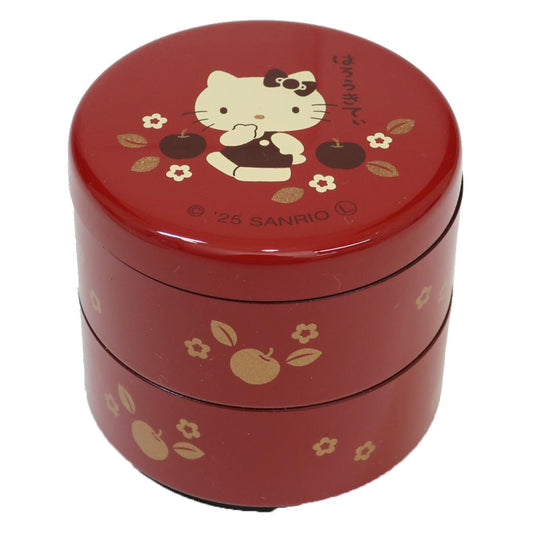 ミニお重 赤 ミニ重箱 ハローキティ はろうきてぃ花林檎 サンリオ 金正陶器 日本製