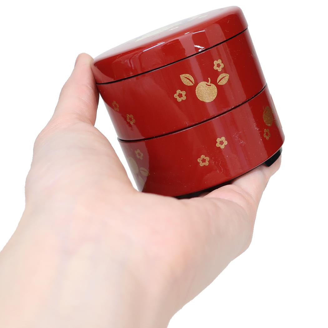 ミニお重 赤 ミニ重箱 ハローキティ はろうきてぃ花林檎 サンリオ 金正陶器 日本製