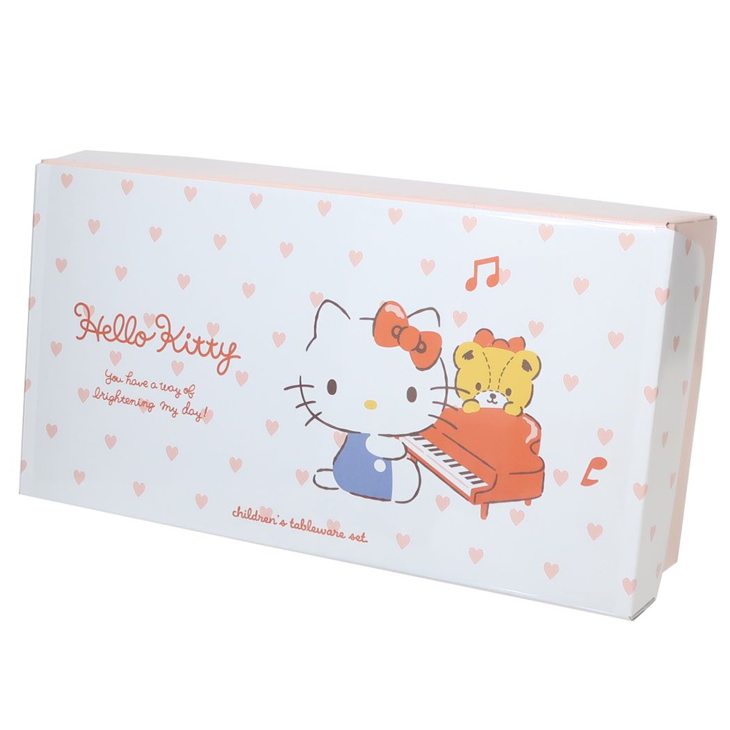 こども食器ギフトセット 食器セット ハローキティ ピンクハート サンリオ 金正陶器 女の子 子ども 子供 日本製食器 プレゼント
