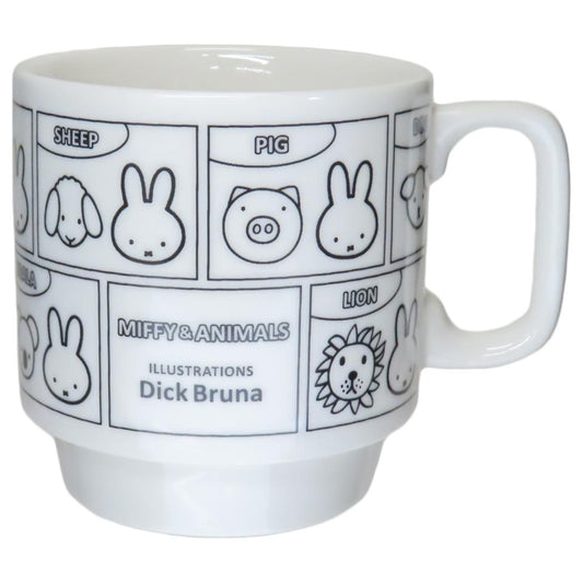 スタックマグ マグカップ ミッフィー MIFFY＆ANIMALS ホワイト ディックブルーナ 金正陶器 プレゼント ギフト 絵本