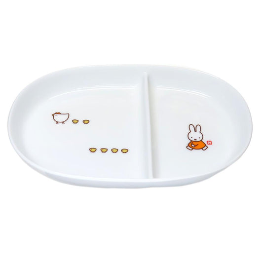 楕円ランチ 仕切り皿 ミッフィー こっこ親子 ディックブルーナ 金正陶器 子供 プレゼント ランチプレート 絵本