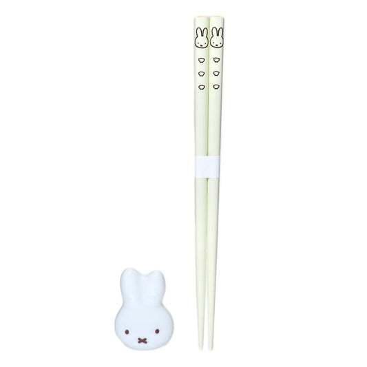 箸＆箸置き おはしセット ミッフィー こっこ親子 ディックブルーナ 金正陶器 子供 贈り物 セット 絵本メール便可