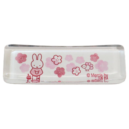 ガラス角箸置き 箸置き ミッフィー ほのか 花 ディックブルーナ 金正陶器 チョップスティックレスト 絵本メール便可
