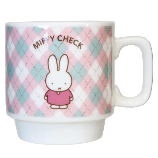 ミッフィー 食器 MIFFY CHECK シリーズ スタックマグ/ピンク ディックブルーナ 金正陶器