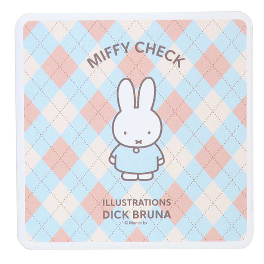 ミッフィー 食器 MIFFY CHECK シリーズ 角型陶製吸水コースター ディックブルーナ 金正陶器