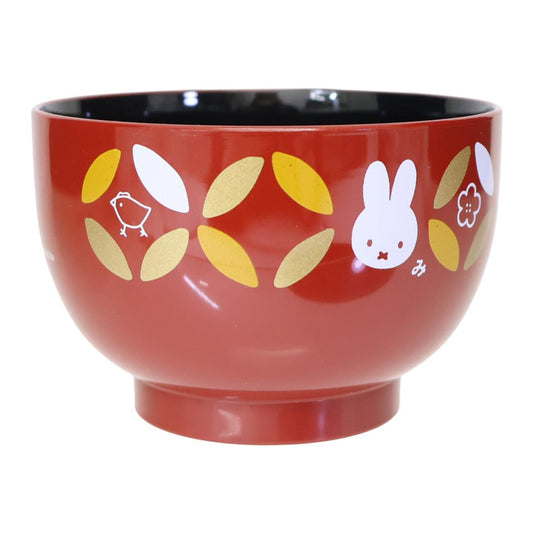 ミッフィー お椀 七宝紋 塗汁椀 赤 ディックブルーナ 金正陶器 日本製 絵本キャラクター グッズ シネマコレクション
