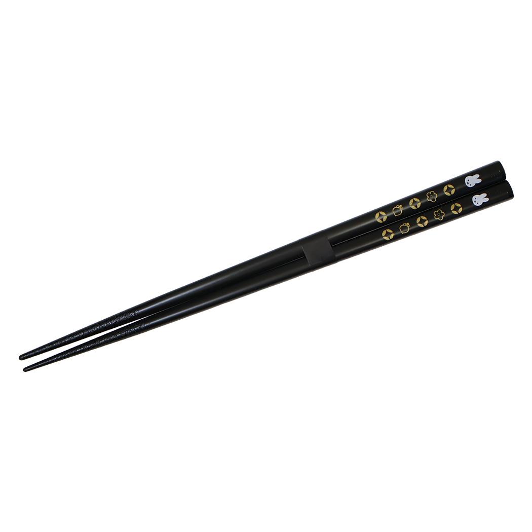 ミッフィー おはし 七宝紋 塗箸21cm 黒 ディックブルーナ 金正陶器 日本製 絵本キャラクター グッズ メール便可 シネマコレクション